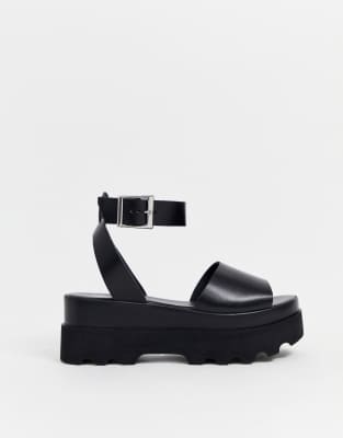 asos black flatforms