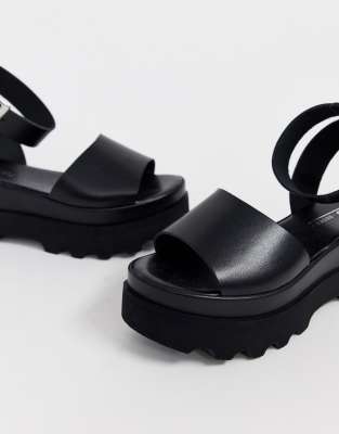 asos black flatforms