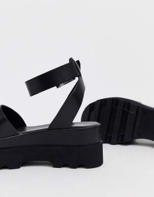 asos black flatforms