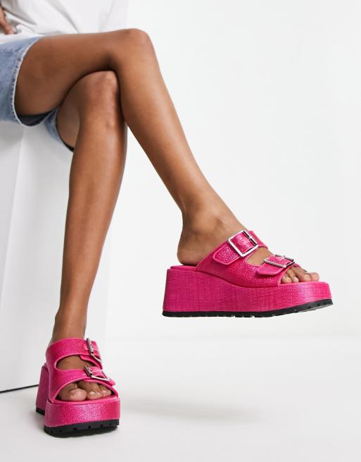 Asos cheap pink wedges