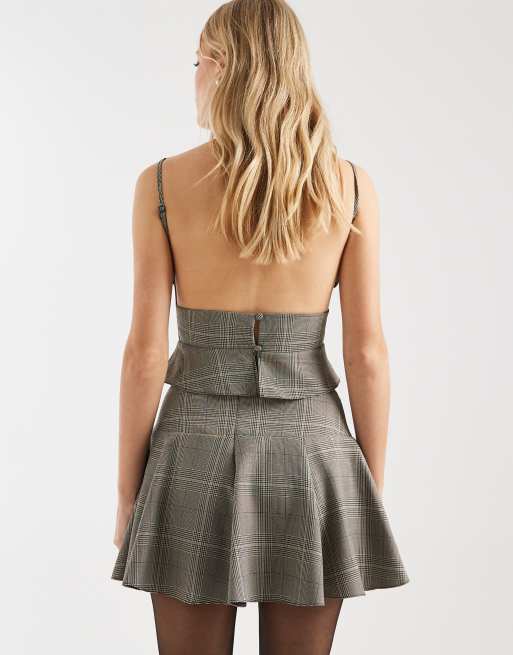 ASOS DESIGN - Ternet midinederdel med sænket talje og volumen - Del af sæt, 4 af 5