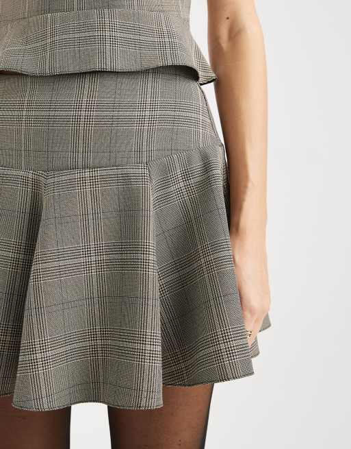 ASOS DESIGN - Ternet midinederdel med sænket talje og volumen - Del af sæt, 5 af 5