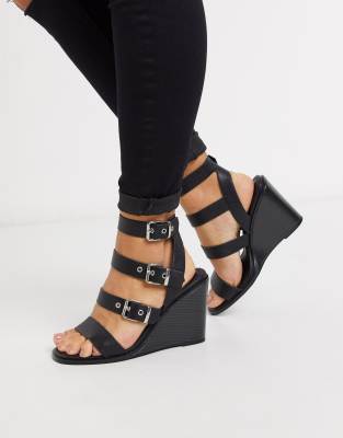 strappy wedges