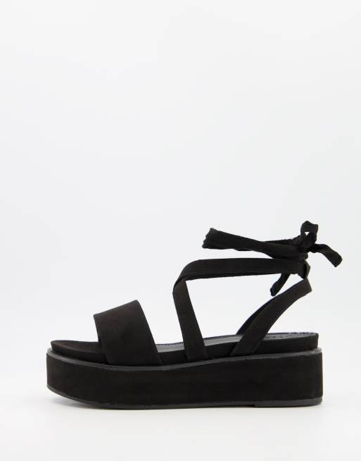 Black flatform hot sale sandals asos