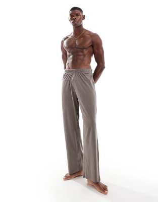 ASOS DESIGN ASOS DESIGN texture lounge pants in brown