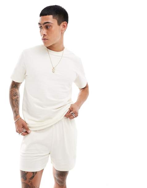 ASOS DESIGN texture lounge set in beige - view 1