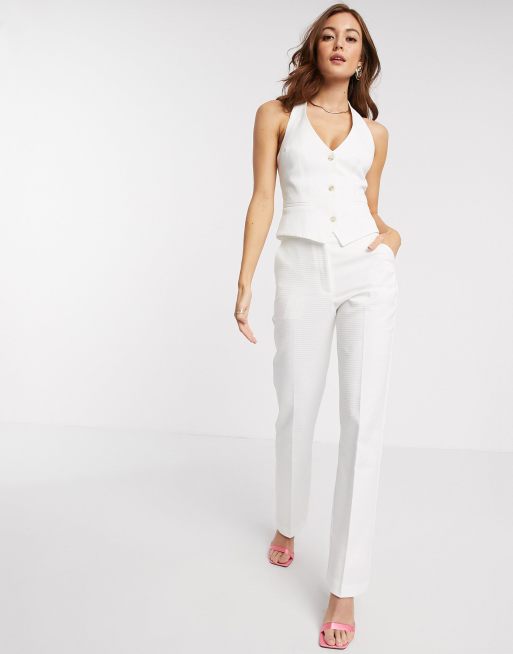 White suit with on sale vest