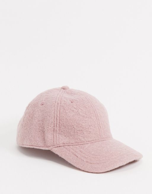 ASOS DESIGN textured baseball cap in dusky pink | ASOS
