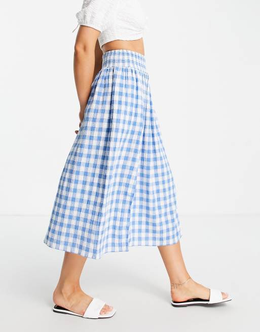 Gingham midi skirt australia sale