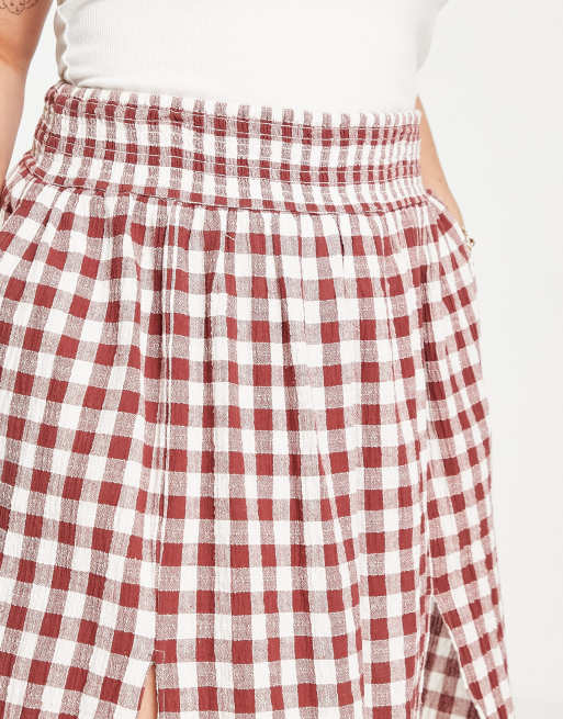 Gingham skirt outlet asos