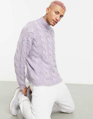 lilac polo neck jumper