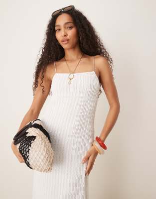 Asos Design Textured Cami Midi Dress