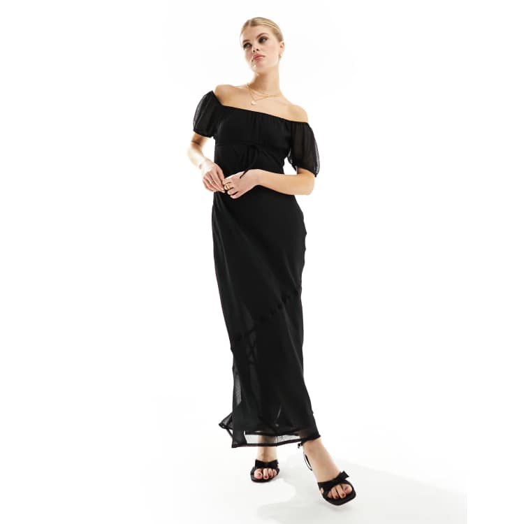 Bardot elle chiffon deals midi dress