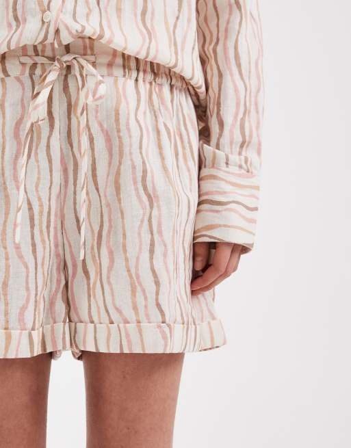 ASOS DESIGN textured co-ord short in stripe, 5 of 5