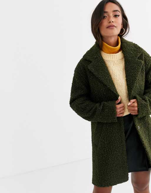 ASOS DESIGN textured cocoon coat ASOS