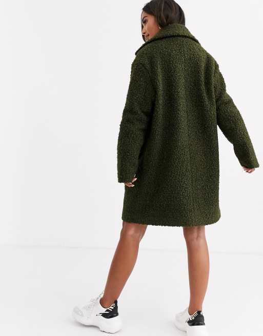 ASOS DESIGN textured cocoon coat ASOS