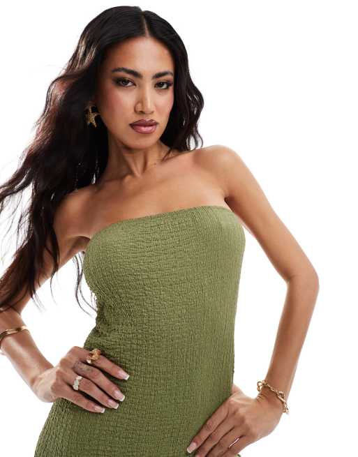 chinese dress ladies ASOS DESIGN textured drape skirt maxi dress with split detail in mulbe   ASOS Sample Sale