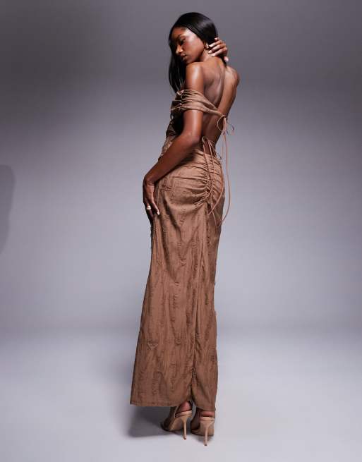 leopard slip midi dress Zara Tan Black Silk Satin Leopard Cowl Neck Cami Slip Midi Dress Size – Brie