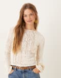 [ASOS DESIGN] ASOS DESIGN textured flare sleeve top in white S White