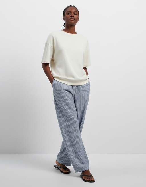 ASOS DESIGN textured jersey  oversized t-shirt in cream, 8 of 11