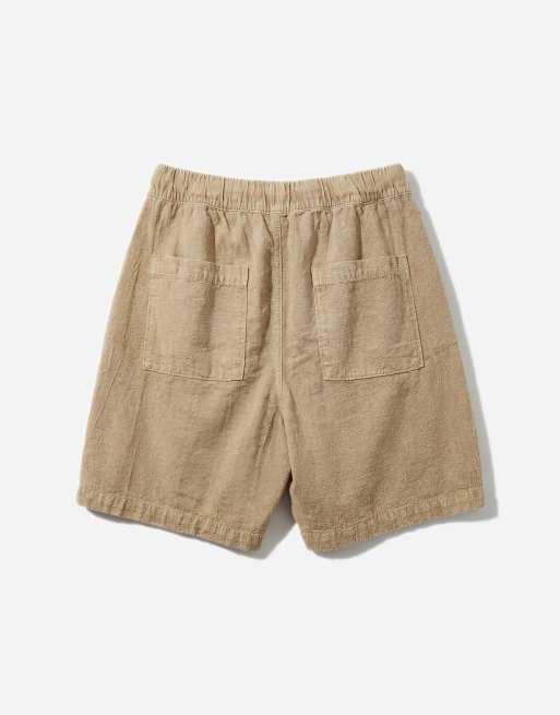 ASOS DESIGN textured jorts in mid length in beige (part of a set), 7 of 7