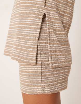 Asos Design Textured Knit Cami Tank Top In Brown