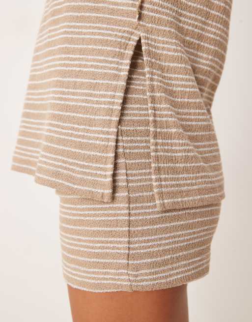 ASOS DESIGN textured knit cami tank top in camel stripes - part of a set, 2 of 4
