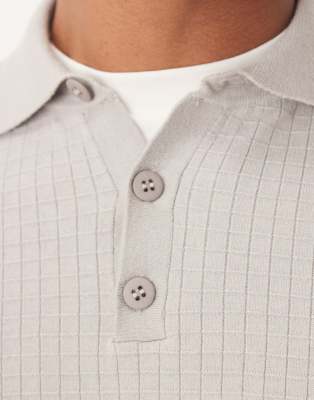 rimark style polo knit グレー rimark style polo knit グレー RIM