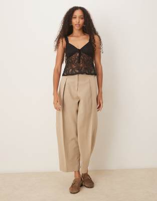 Asos Design Textured Lace Cami Top In Black