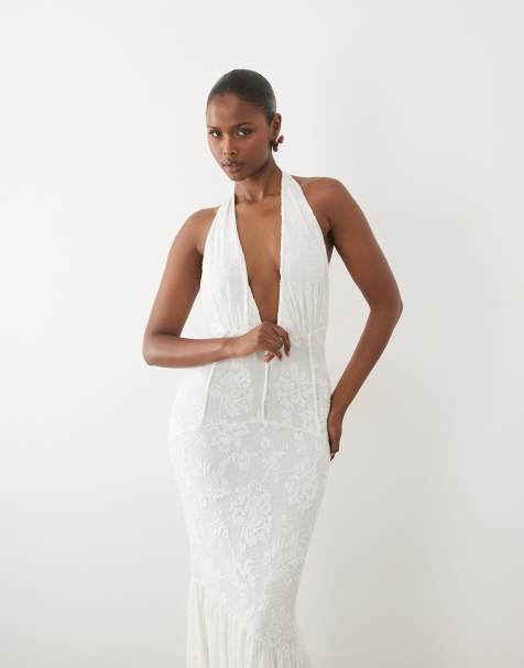 White Backless Dresses & Low Back White Dresses