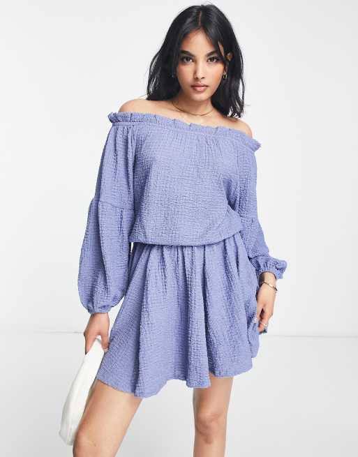 Long sleeve clearance bardot mini dress