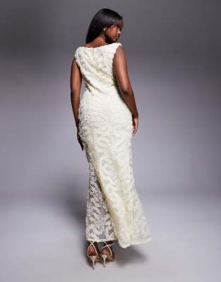 Asos Design Textured Maxi Dress In White