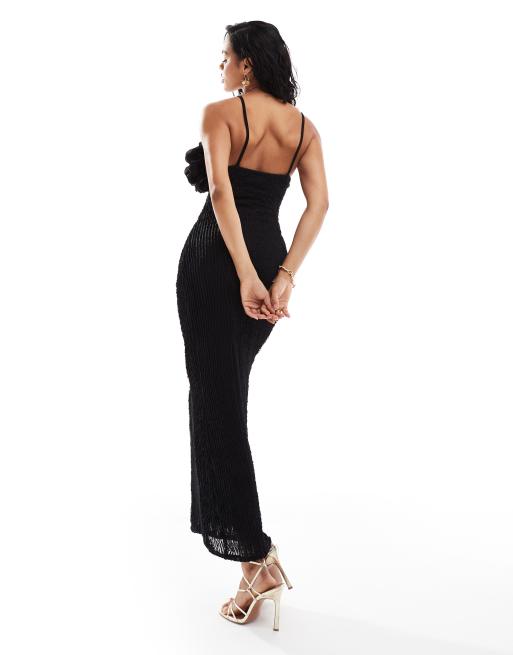 open lace back dress Rent ASOS DESIGN Tall Corset Maxi Dress With Soft Cowl Front In Stone