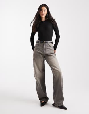 Asos Design Textured Mesh Long Sleeve Bodysuit In Black