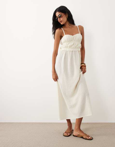 ASOS DESIGN textured midi sundress - view 1