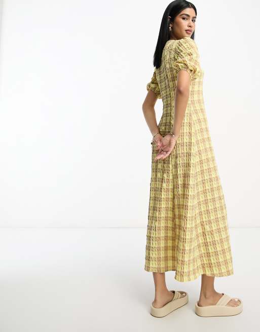 Yellow midi clearance tea dress