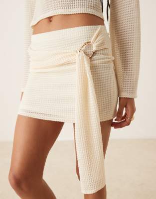 Asos Design Textured Mini Skirt