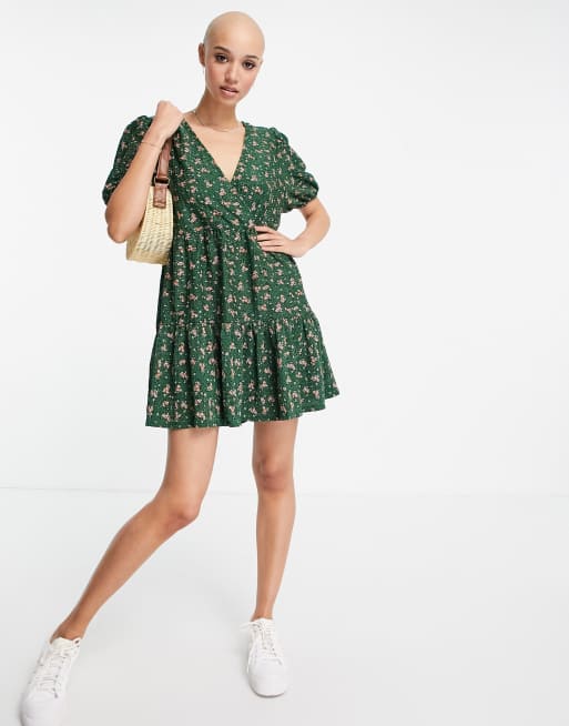 Design Textured popular Mini Wrap Dress