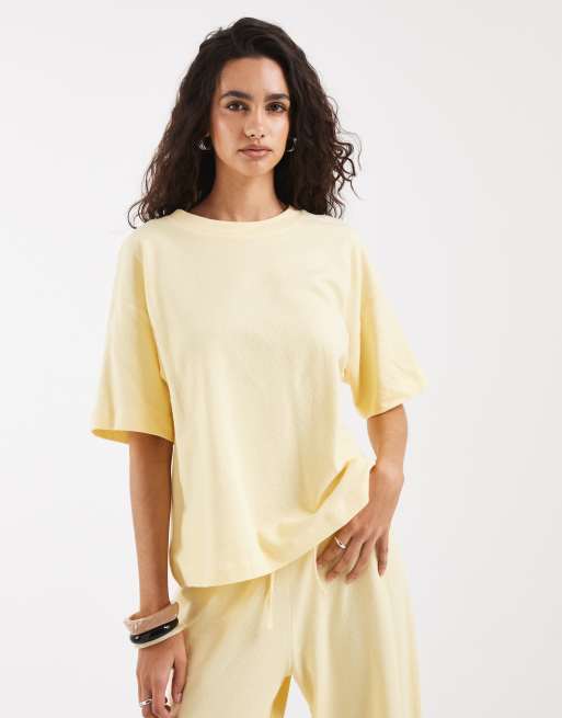 ASOS DESIGN textured oversized T-shirt in buttermilk - part of a set, 2 of 4