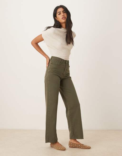 ASOS DESIGN textured ruched side asymmetric tee in cream, 2 of 4
