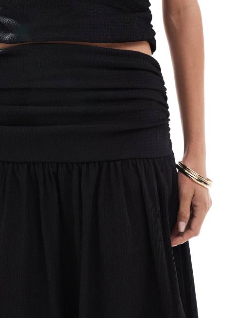 Asos black fashion maxi skirt