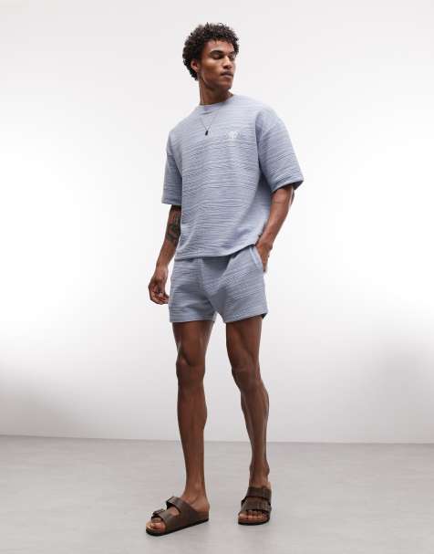 ASOS DESIGN textured set in blue - view 1