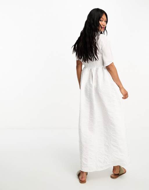 Asos sale shirred dress