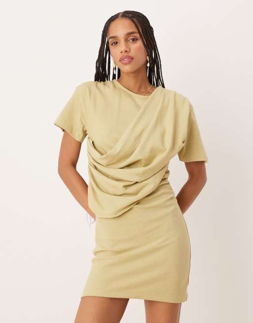 olive green bridesmaid dresses pinterest Olive Cutout Mini Dress