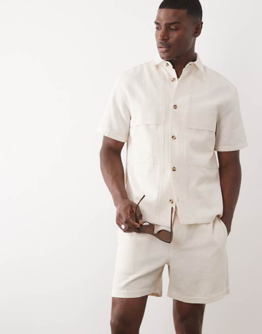 cream dress shorts Cream Pleated Dress Shorts M