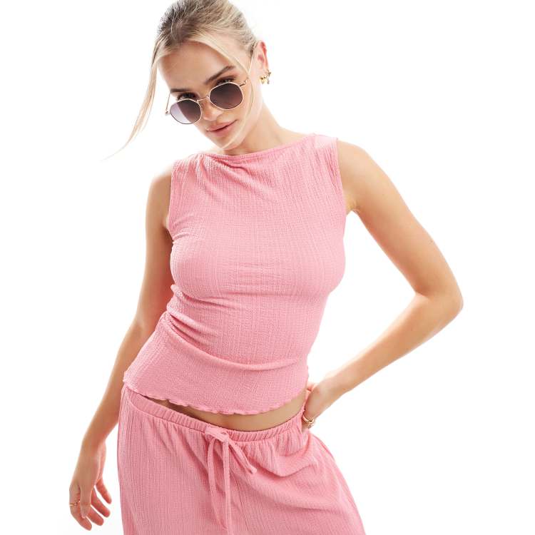 ANS DOTSLOEVNER Shoulder Tops Pink タグ付き Ans Dotsloevner – pierce.ice.dalnum.50918