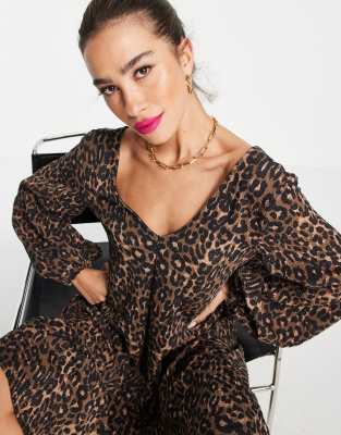 asos leopard midi dress