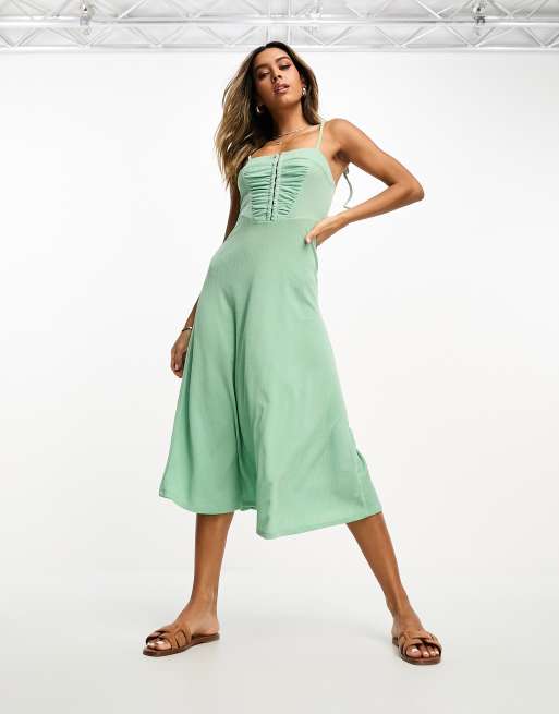 Asos green store tea dress