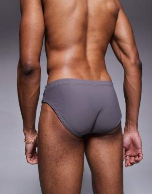 Asos Design Textured Swim Briefs