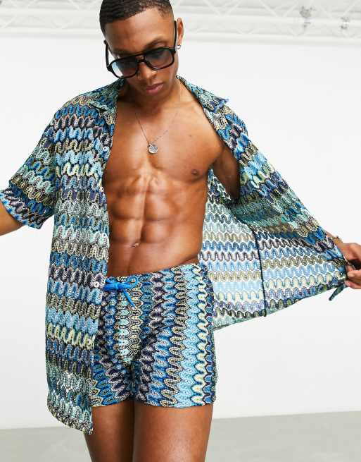 Crochet mens store bathing suit